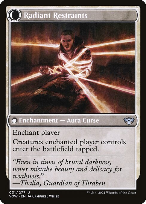 MTG Radiant Grace // Radiant Restraints VOW 031 Standard Nonfoil reverse