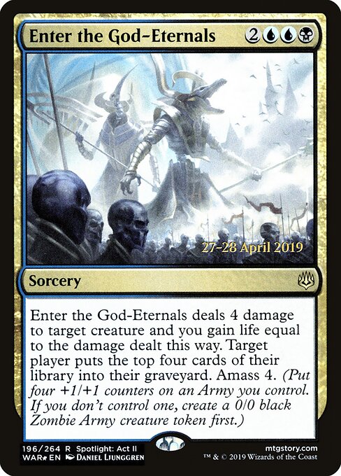 MTG Enter the God-Eternals PWAR 196S Prerelease Promo Foil front