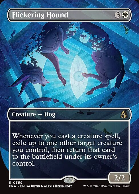 MTG Flickering Hound FRA 359 Braintwister Series Foil front
