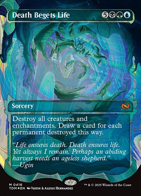 MTG Death Begets Life TDM 416 Showcase Ghostfire Halo Foil