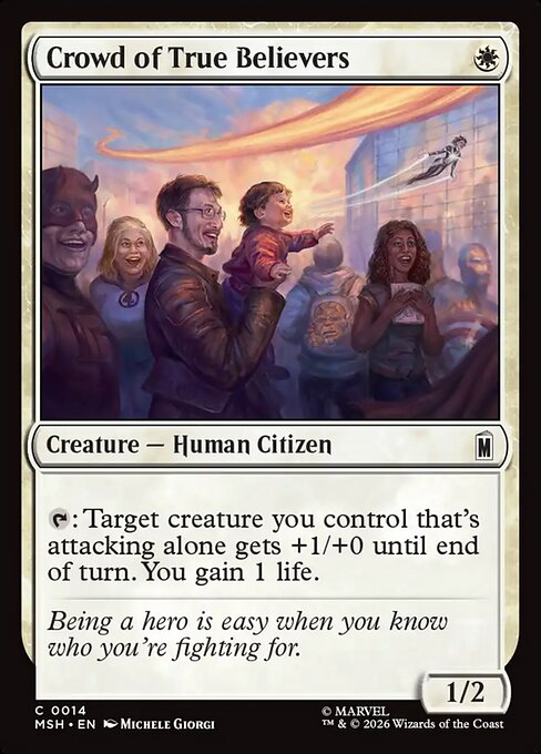 MTG Crowd of True Believers MSH 014 Regular Foil