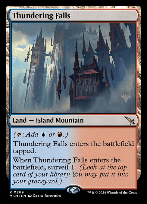 MTG Thundering Falls PMKM 269p Promo Pack Foil