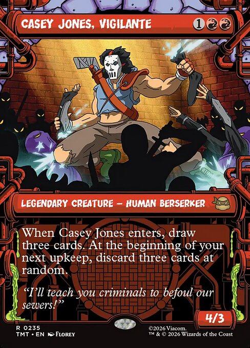MTG Casey Jones, Vigilante TMT 235 Sewer Frame Foil