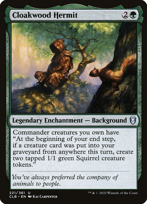 MTG Cloakwood Hermit CLB 221 Regular Nonfoil