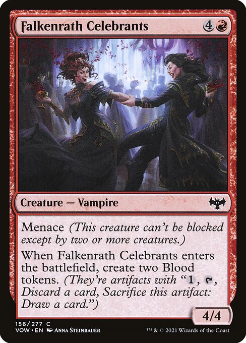 MTG Falkenrath Celebrants VOW 156 Standard Nonfoil front