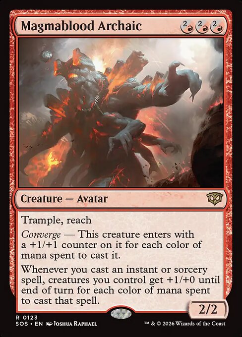 MTG Magmablood Archaic SOS 123 Regular Foil