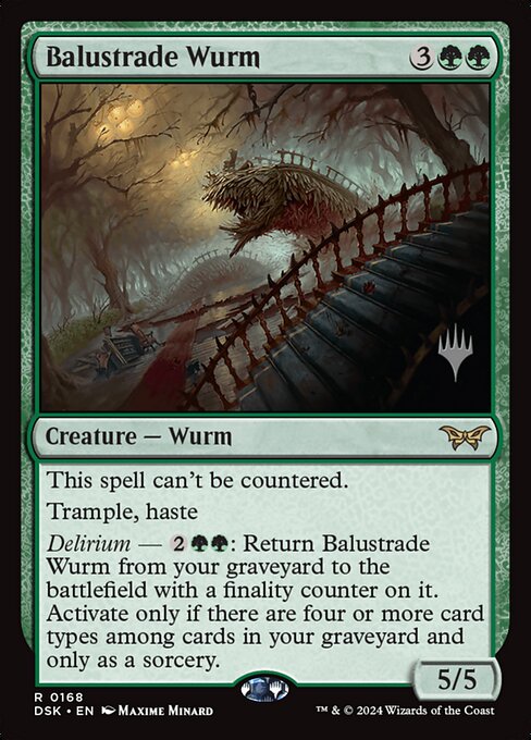 MTG Balustrade Wurm PDSK 168p Promo Pack Nonfoil