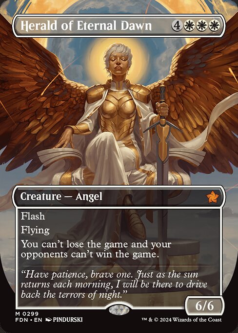 MTG Herald of Eternal Dawn FDN 299 Borderless Nonfoil