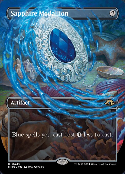 MTG Sapphire Medallion MH3 349 Borderless Frame Break Foil