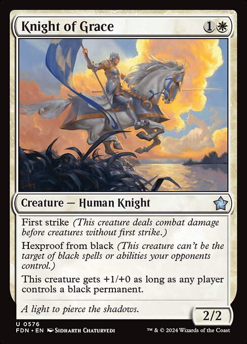 MTG Knight of Grace FDN 576 Starter Collection Nonfoil