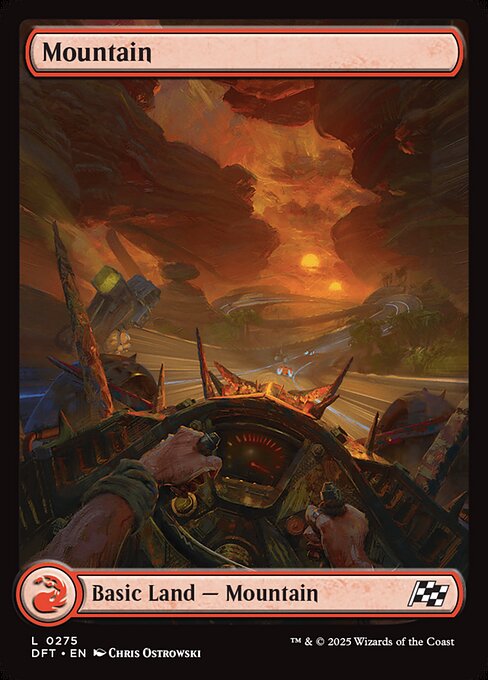 MTG Mountain DFT 275 Full-Art Driver's Seat Basic Land Foil