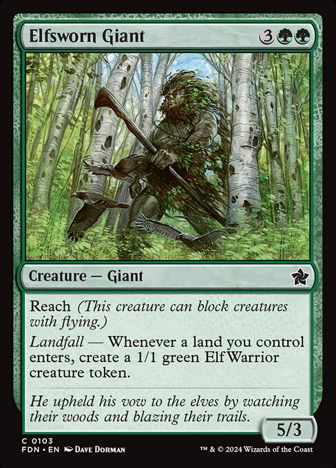 MTG Elfsworn Giant FDN 103 Regular Nonfoil