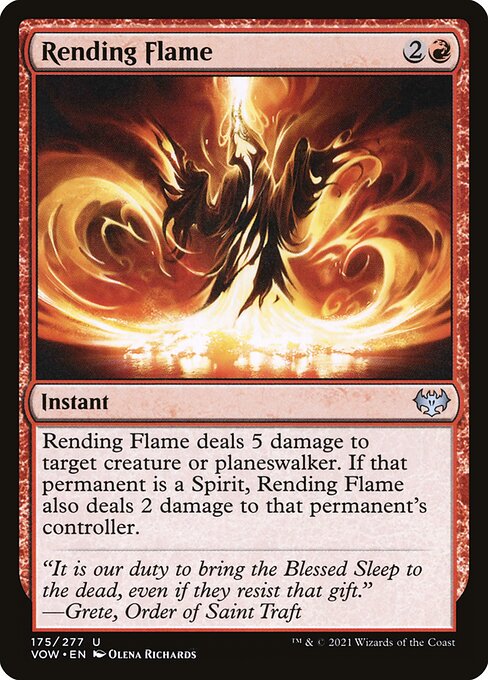 MTG Rending Flame VOW 175 Standard Nonfoil front