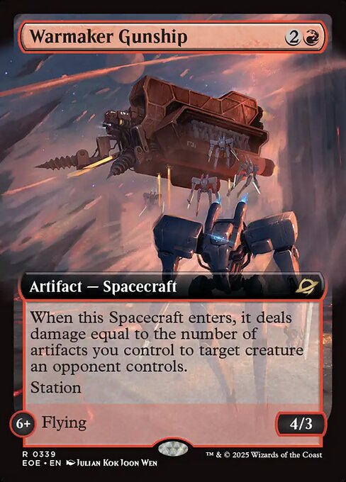 MTG Warmaker Gunship EOE 339 Extended Art Nonfoil