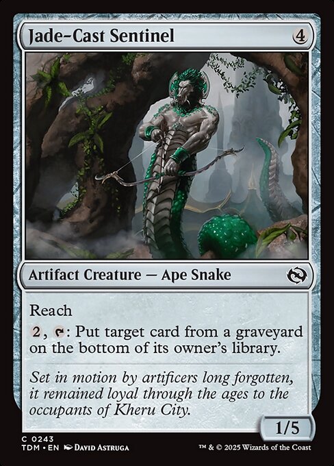 MTG Jade-Cast Sentinel TDM 243 Regular Foil