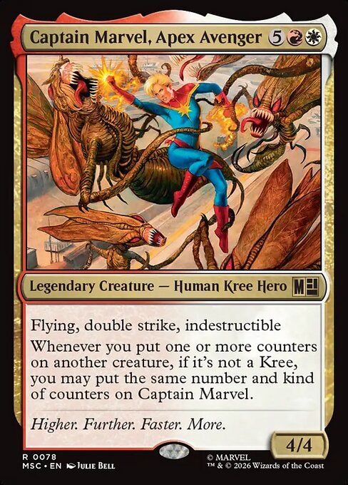 MTG Captain Marvel, Apex Avenger MSC 078 Regular Surge Foil