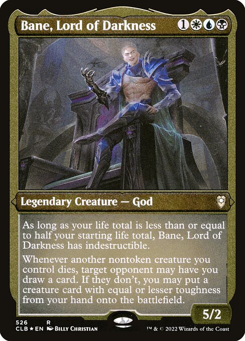 MTG Bane, Lord of Darkness CLB 526 Foil Etched Frame Etched