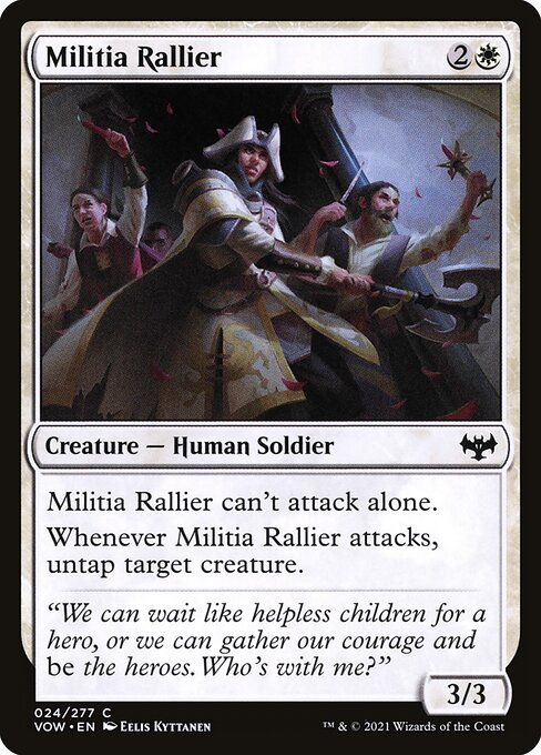 MTG Militia Rallier VOW 024 Standard Foil front