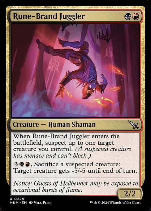 MTG Rune-Brand Juggler MKM 229 Regular Nonfoil