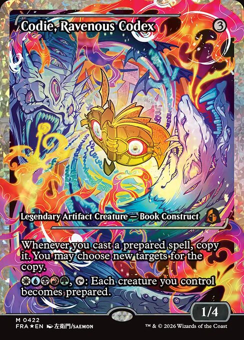 MTG Codie, Ravenous Codex FRA 422 Japan Showcase Fracture Foil front