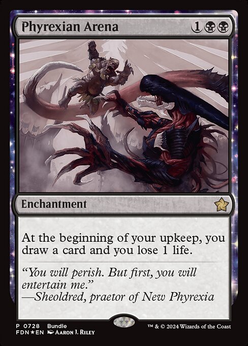 MTG Phyrexian Arena FDN 728 Bundle Promo Foil