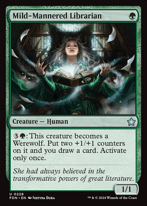MTG Mild-Mannered Librarian FDN 228 Regular Foil