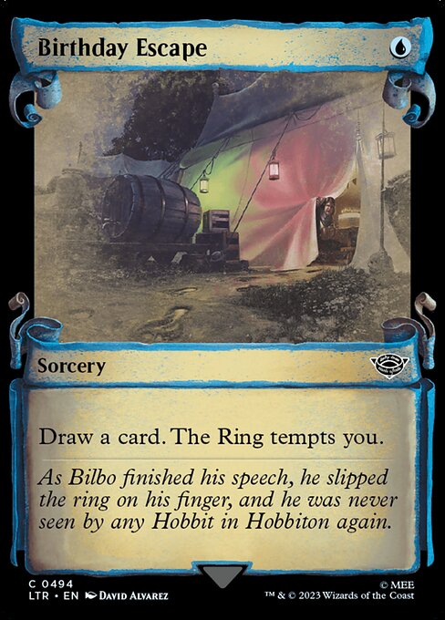 MTG Birthday Escape LTR 494 Showcase Scrolls of Middle-earth Silver Foil