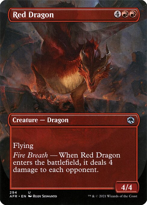 MTG Red Dragon AFR 294 Borderless Nonfoil
