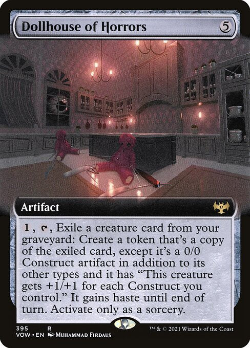 MTG Dollhouse of Horrors VOW 395 Extended Art Foil front