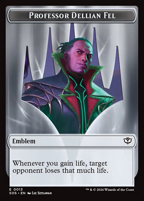 MTG Professor Dellian Fel Emblem SOS 013 Emblem Nonfoil