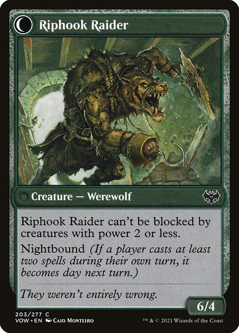 MTG Hookhand Mariner // Riphook Raider VOW 203 Standard Foil reverse