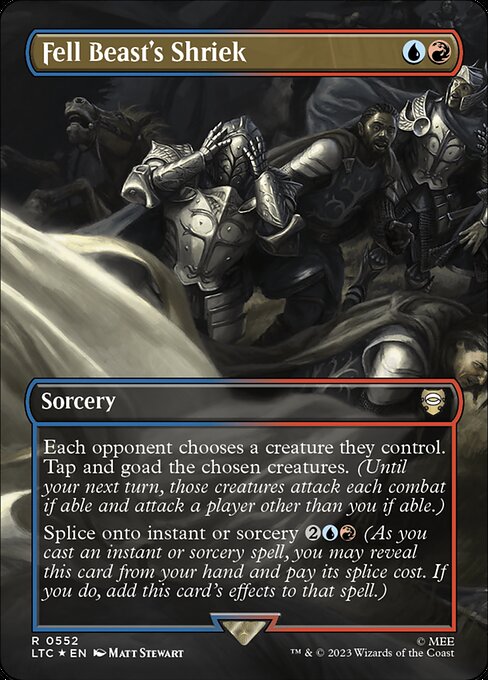 MTG Fell Beast's Shriek LTC 552 Showcase Ring Surge Foil