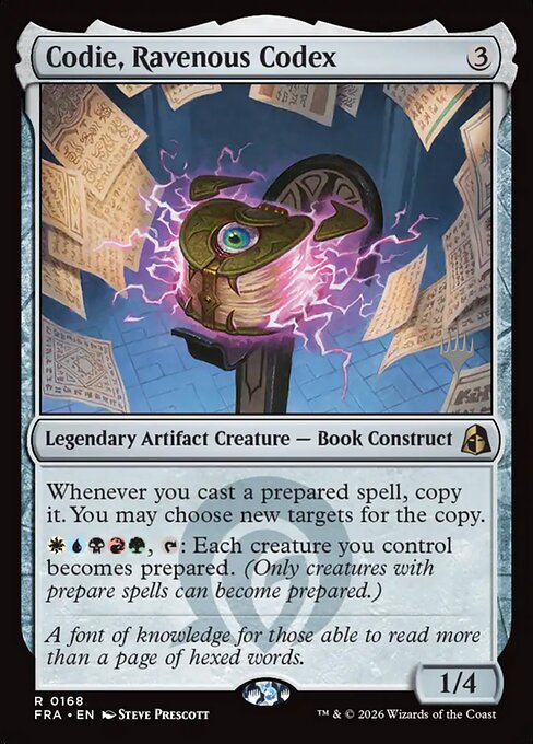 MTG Codie, Ravenous Codex PFRA 168P Promo Pack Foil front