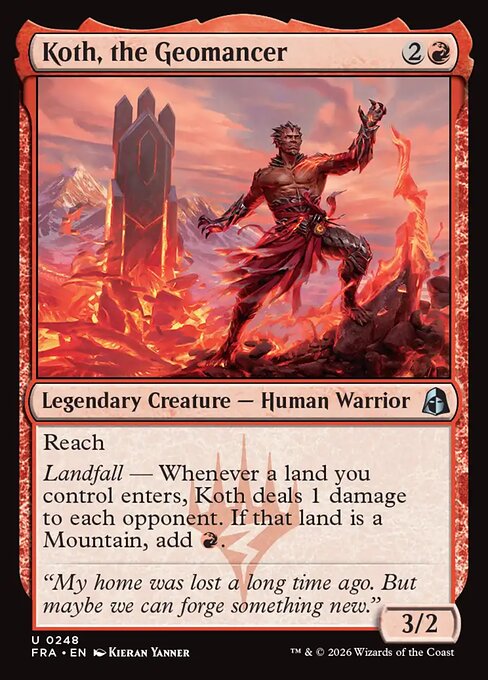MTG Koth, the Geomancer FRA 248 Standard Nonfoil front