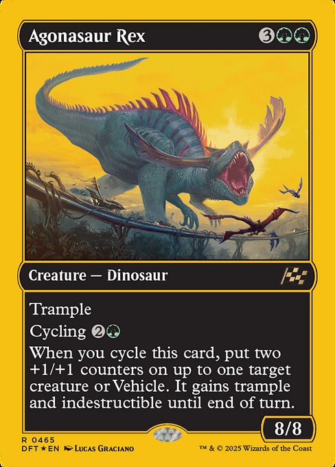 MTG Agonasaur Rex DFT 465 Regular First-Place Foil