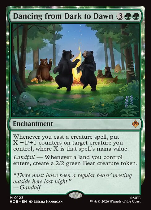 MTG Dancing from Dark to Dawn HOB 123 Regular Foil