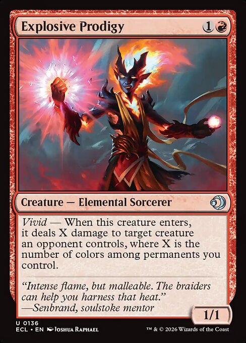 MTG Explosive Prodigy ECL 136 Regular Foil
