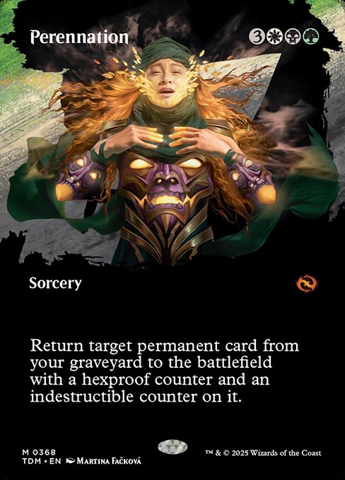 MTG Perennation TDM 368 Borderless Clan Foil
