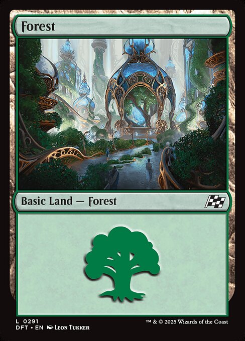 MTG Forest DFT 291 Regular Basic Land Nonfoil