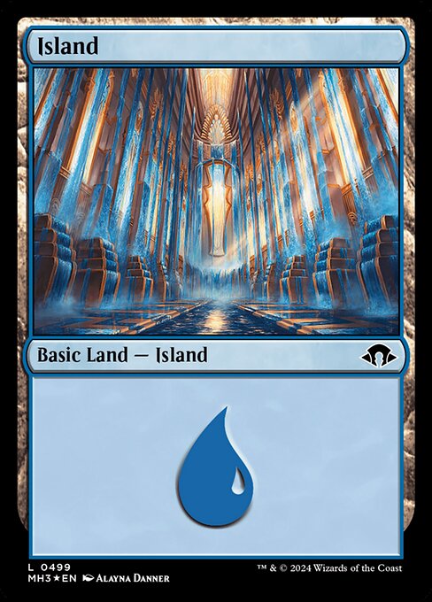 MTG Island MH3 499 Ripple Foil Ripple Foil