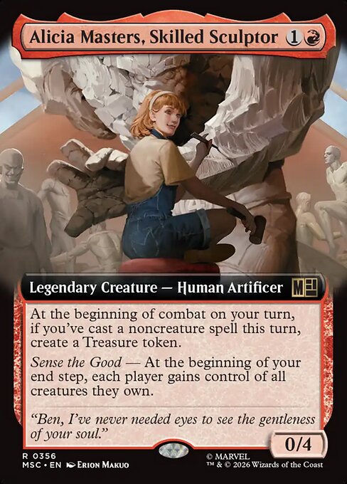 MTG Alicia Masters, Skilled Sculptor MSC 356 Extended Art Nonfoil