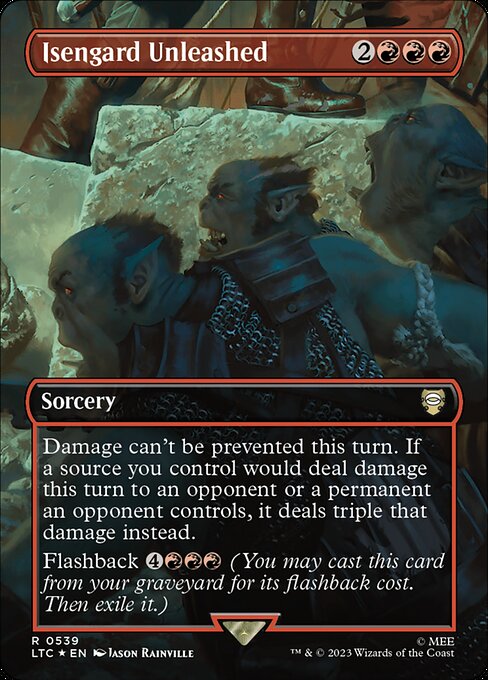 MTG Isengard Unleashed LTC 539 Showcase Ring Surge Foil