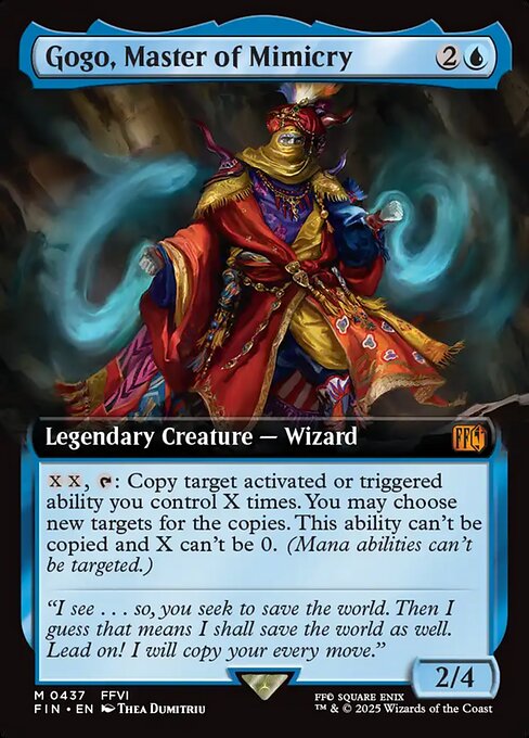 MTG Gogo, Master of Mimicry FIN 437 Extended Art Nonfoil