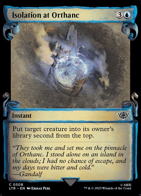 MTG Isolation at Orthanc LTR 508 Showcase Scrolls of Middle-earth Silver Foil