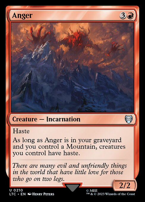MTG Anger LTC 210 Alternate Art Nonfoil
