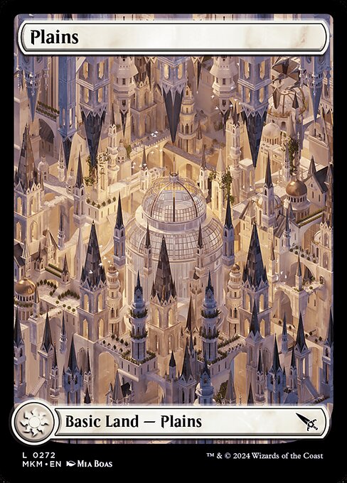 MTG Plains MKM 272 Full-Art Impossible Basic Land Foil