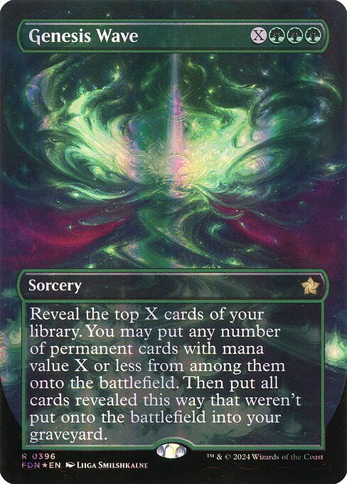 MTG Genesis Wave FDN 396 Borderless Mana Foil