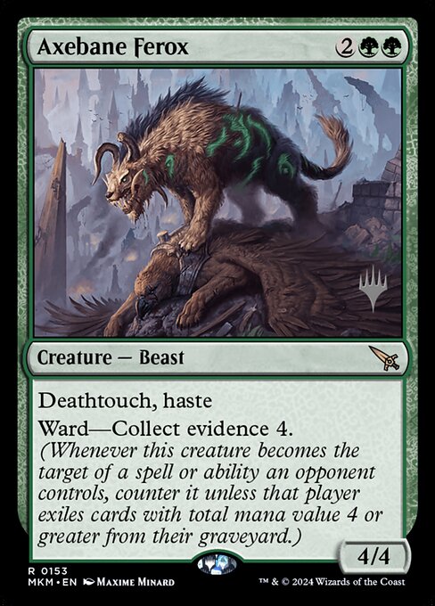 MTG Axebane Ferox PMKM 153p Promo Pack Nonfoil