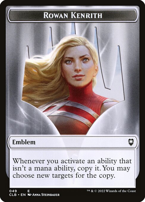 MTG Rowan Kenrith Emblem CLB 049 Emblem Nonfoil