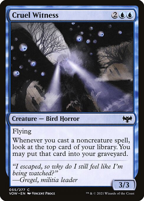 MTG Cruel Witness VOW 055 Standard Foil front